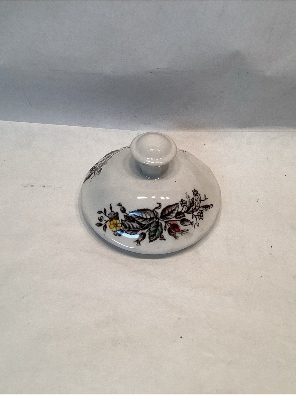 Vintage Yorkshire Staffordshire Farm Scene Sugar Bowl REPLACEMENT LID ONLY
